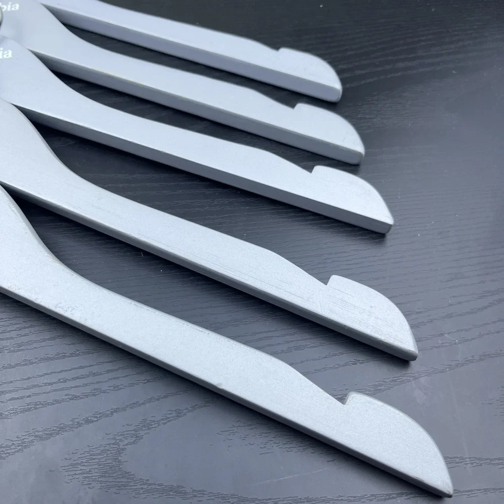 Columbia Sportswear Company Wooden Clothes Hangers Gray Set of 5